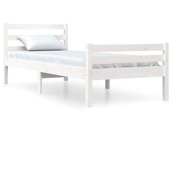 Rám postele bílý masivní dřevo 75 × 190 cm Small Single, 814780 (814780)