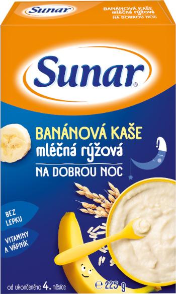 Sunar Banánová kaše mléčná rýžová na dobrou noc 225 g