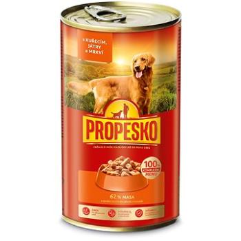 Propesko kousky pes kuřecí, játra, mrkev v omáčce 1240 g (8595606408579)