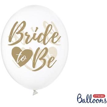 Nafukovací balóny, 30cm, Bride To be, průhledný se zlatým nápisem, 6 ks (5902230764347)
