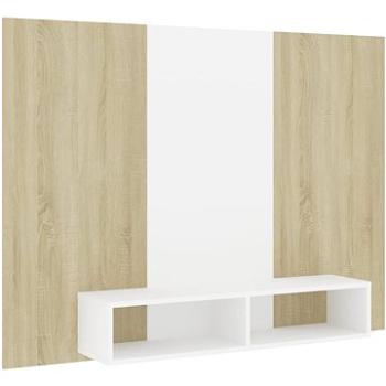 SHUMEE nástěnná bílá dub sonoma, 135 × 23,5 × 90 cm (808283)