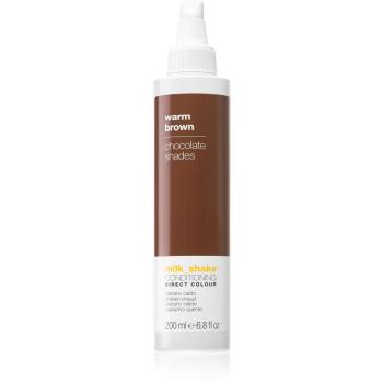 Milk Shake Direct Colour tónovací kondicionér pro intenzivní hydrataci pro všechny typy vlasů Warm Brown 200 ml