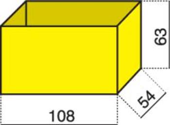 Plastový box na součástky Alutec 624200, 108 x 54 x 63 mm, žlutá