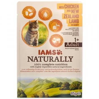 Kapsička IAMS Naturally kuře & jehněčí v omáčce 85g