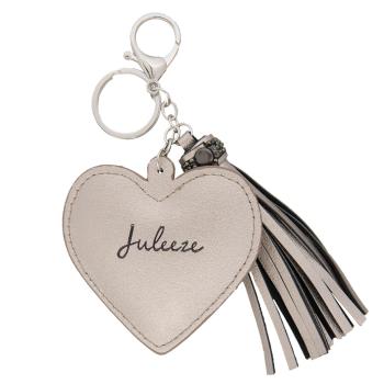 Přívěsek na klíče Heart tassel silver JZKC0033ZI