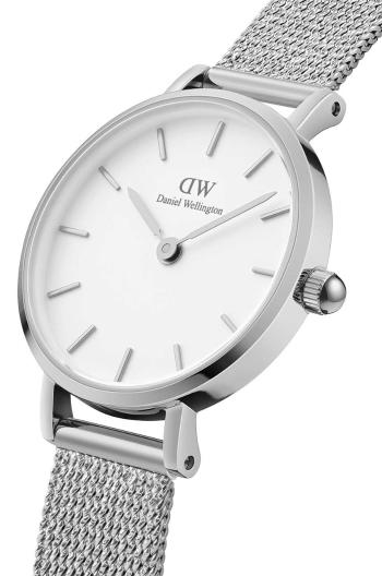 Hodinky Daniel Wellington Petite 24 Pressed Sterling stříbrná barva