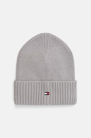 Dětská čepice Tommy Hilfiger šedá barva, AU0AU01526