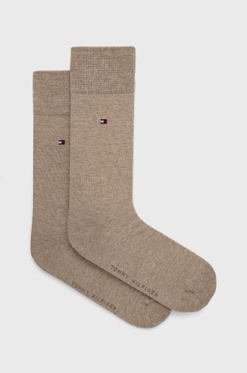 Ponožky Tommy Hilfiger (2-pack) pánské, béžová barva