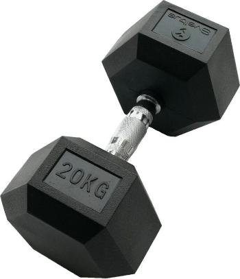 Sveltus Hexagonal Dumbbell 20 kg Black Jednoruční činka