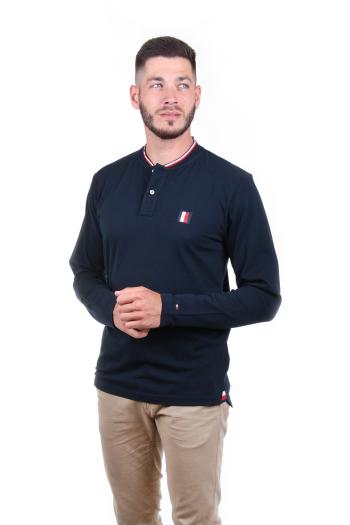 Tommy Hilfiger pánské tmavě modré polo Baseball - M (CJM)