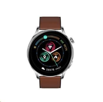 Garett Smartwatch Men Elegance RT světle hnědá kůže