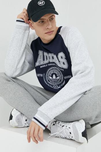 Mikina adidas Originals pánská, tmavomodrá barva, s aplikací