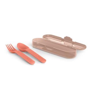 Suavinex Go Natural Cutlery Set příbor 12 m+ Pink 3 ks