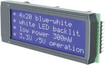 LED modul EA DIP203B-4NLW, EADIP203B-4NLW, 10,8 mm, bílá/modrá, DIP203B-4NLW