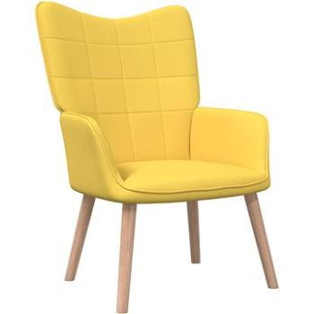 Relaxační židle hořčicově žlutá textil, 327926 (327926)