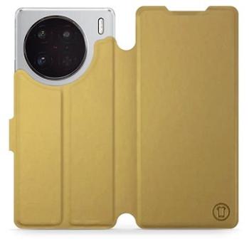 Mobiwear flip pro Vivo X90 Pro 5G - Gold&Gray (5904808507790)