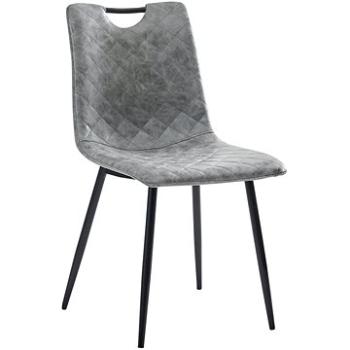 Jídelní židle 4 ks tmavě šedé umělá kůže (282610)