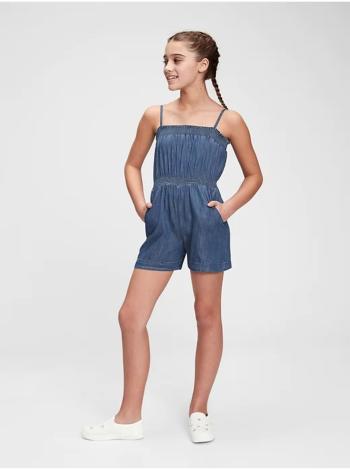 Modrý holčičí dětský overal denim romper