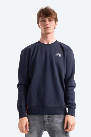 Mikina Alpha Industries pánská, tmavomodrá barva, hladká, 188307.07-navy