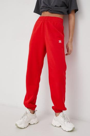 Kalhoty adidas Originals HF7513 dámské, červená barva, hladké