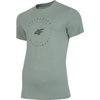 4F MEN'S T-SHIRT Pánské tričko, světle zelená, velikost L