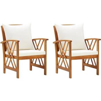 Zahradní židle s poduškami 2 ks masivní akáciové dřevo 310267 (310267)
