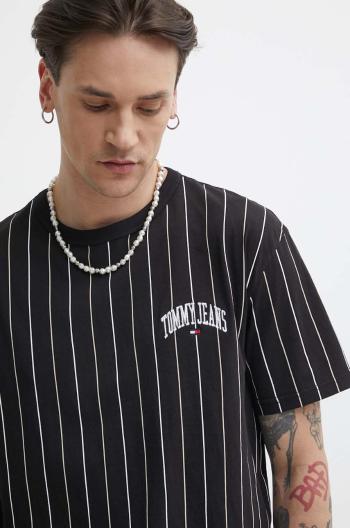 Bavlněné tričko Tommy Jeans černá barva, DM0DM18669