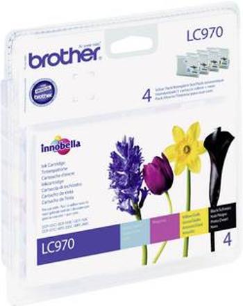 Brother Ink LC-970 originál kombinované balení černá, azurová, purpurová, žlutá LC970VALBP