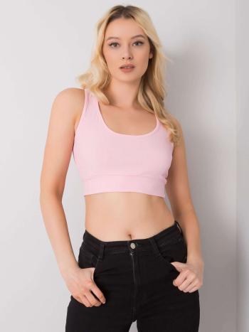 RŮŽOVÝ DÁMSKÝ CROP TOP HG-TP-5445.47-PINK Velikost: L