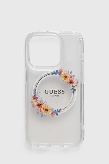 Obal na telefon Guess iPhone 15 Pro 6,1" pruhledná barva