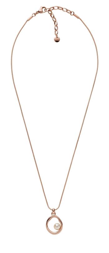 Skagen Designový bronzový náhrdelník s perlou Agnethe SKJ1443791