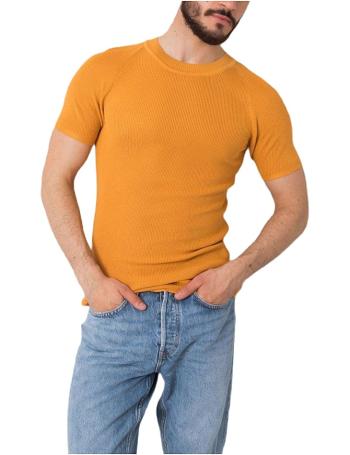 Oranžové pletené tričko vel. M
