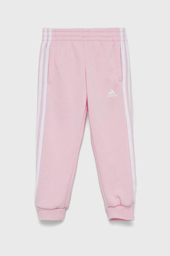 Dětské kalhoty adidas Performance HF1904 růžová barva, hladké