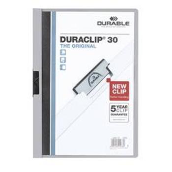 Durable DURACLIP 30 - 2200, 220010 složka s klipem DIN A4, šedá