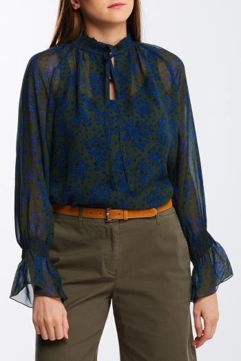 KOŠILE GANT D2. FALL FLOWER CRINKLE BLOUSE zelená 36