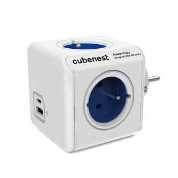 Rozbočovač PowerCube Original USB A+C PD 20 W, modrá