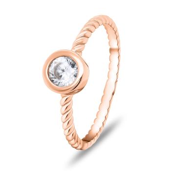 Brilio Silver Něžný bronzový prsten se zirkonem RI015R 58 mm