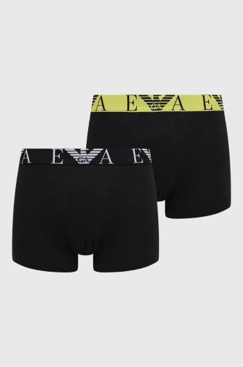 Boxerky Emporio Armani Underwear 2-pack pánské, černá barva