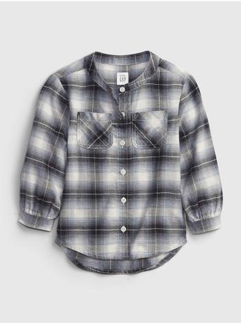 Černá holčičí košile oversized flannel shirt