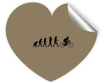 Samolepky srdce - 5 kusů Evolution Bicycle