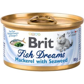 Brit Cat konz. Fish Dreams - Mackerel &amp; Seaweed  - 24 x 80g