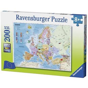 Ravensburger puzzle 128419 Mapa Evropy 200 dílků  (4005556128419)