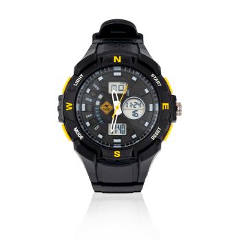 Náramkové hodinky roadsign r14056, černá-žlutá