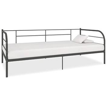 Rám denní postele šedý kov 90x200 cm (284674)