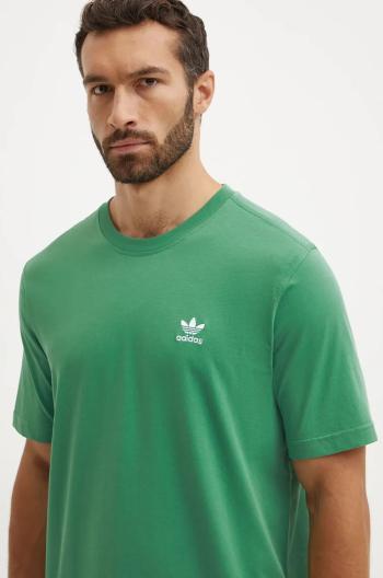 Bavlněné tričko adidas Originals zelená barva, s aplikací, IZ2106