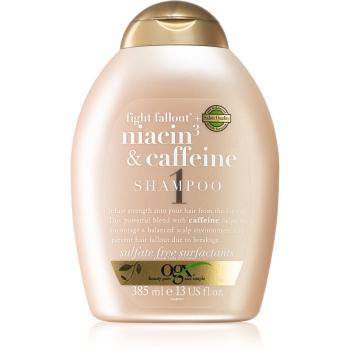 OGX Fight Fallout Niacin3 & Caffeine posilující šampon proti vypadávání vlasů 385 ml