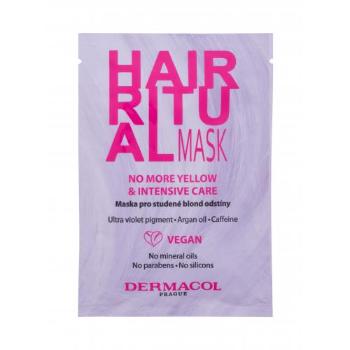 Dermacol Hair Ritual No More Yellow Mask 15 ml maska na vlasy pro ženy na blond vlasy