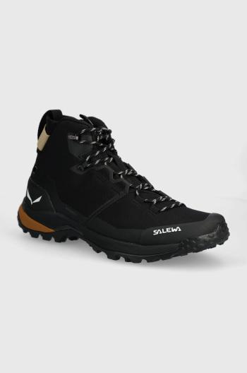 Boty Salewa Puez Mid Powertex pánské, černá barva, 00-0000061438