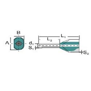 Dutinka Weidmüller 9037470000, 1.5 mm² x 8 mm, částečná izolace, černá, 500 ks