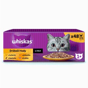 Whiskas kapsičky drůbeží výběr ve šťávě pro dospělé kočky 48x 85g